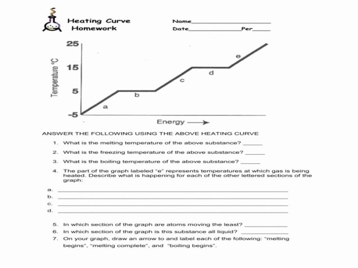 Heating curve worksheet 1 answer key