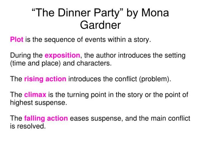 Dinner party story gardner mona